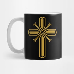 The cross of Christ pierced with nails Mug